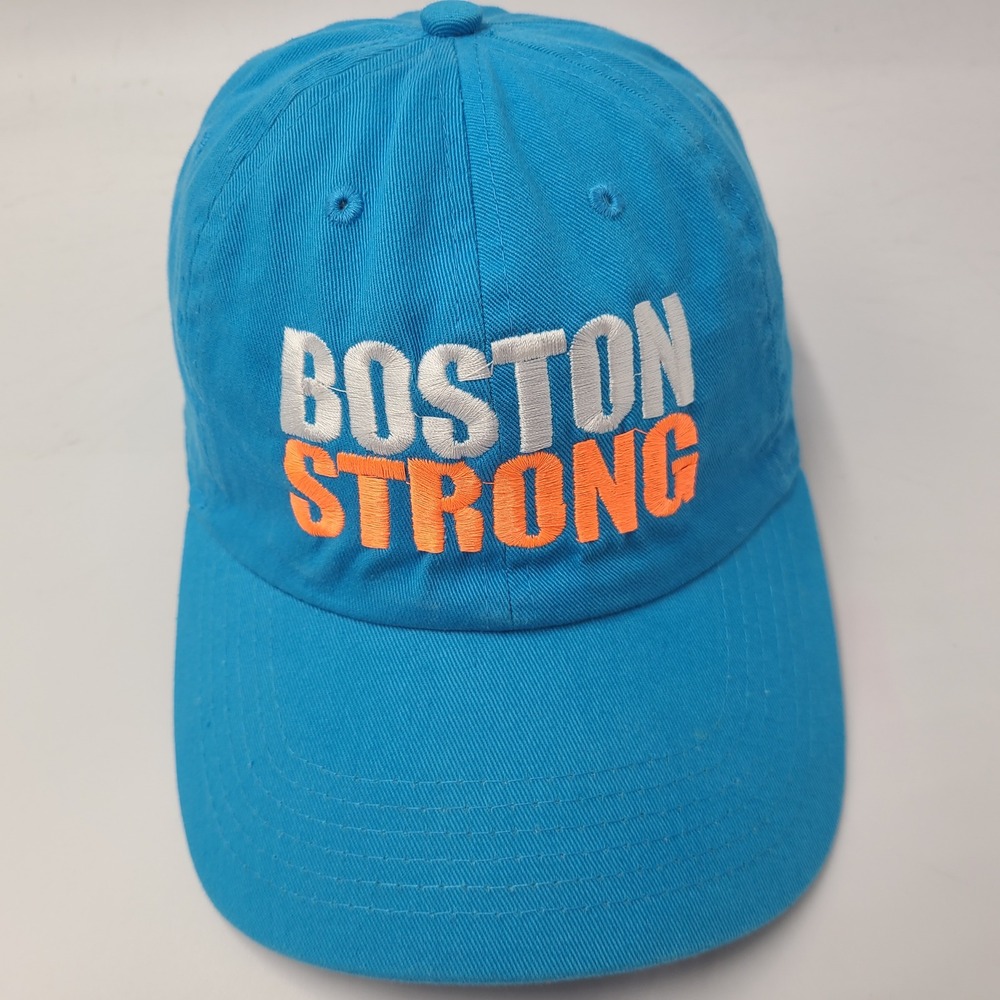 Boston Strong Hat Strapback Newhattan Blue Orange Marathon Casual Cotton Men